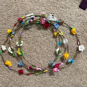 Floral Headband with Multicolor Flowers